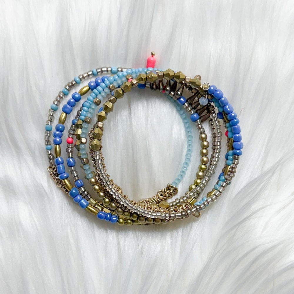 Colorful Beaded Cuff Bracelet